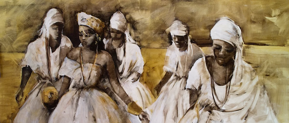 001 - JEMANJA_ - Tempera all_uovo su tela - 190x80 cm