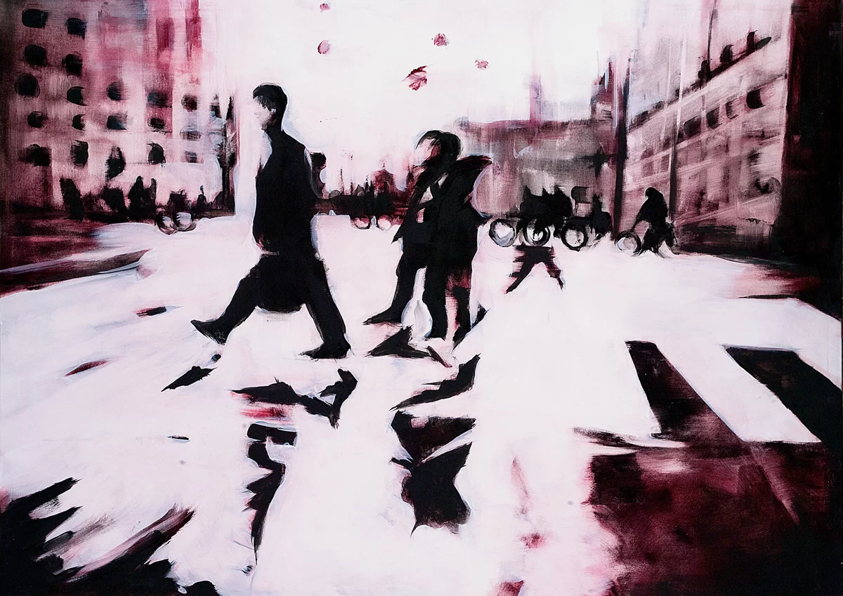 005 - AL LAVORO - Tempera all_uovo su tela - 105x75 cm